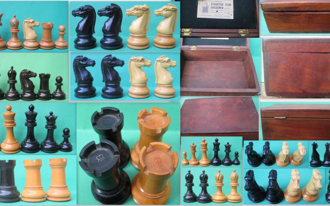 A BCC Staunton club size 4 chess set – 1899