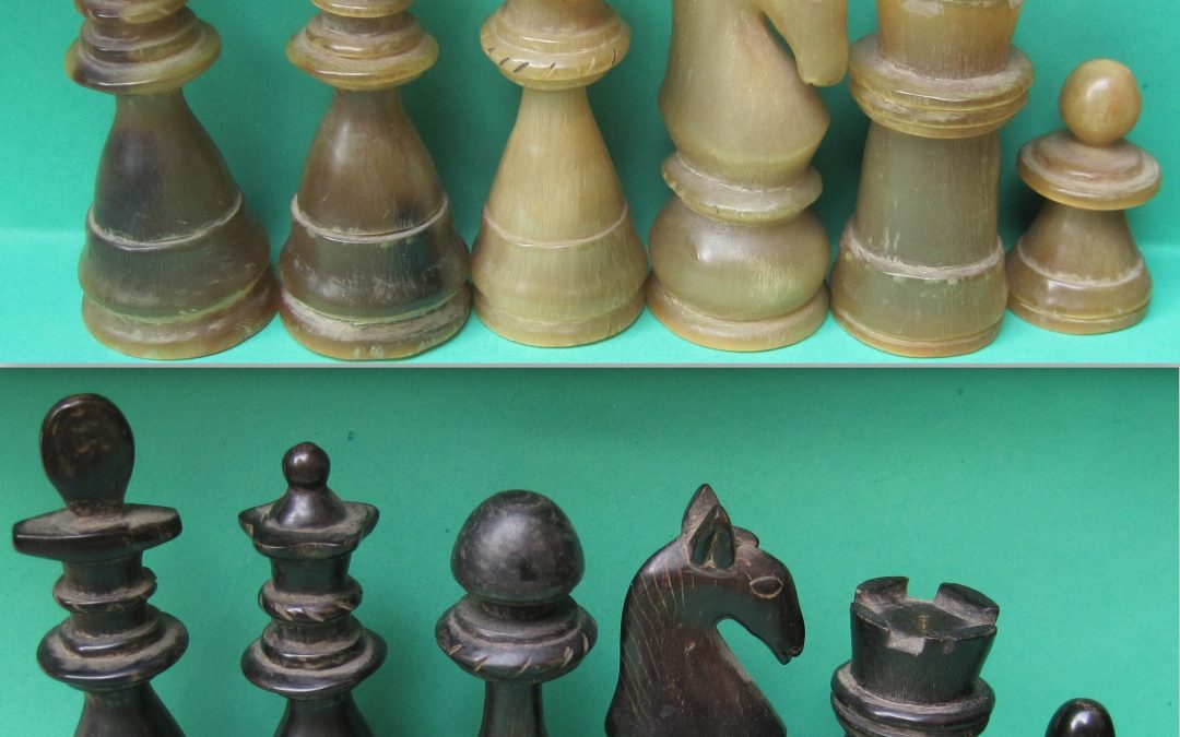 20th century horn chess set