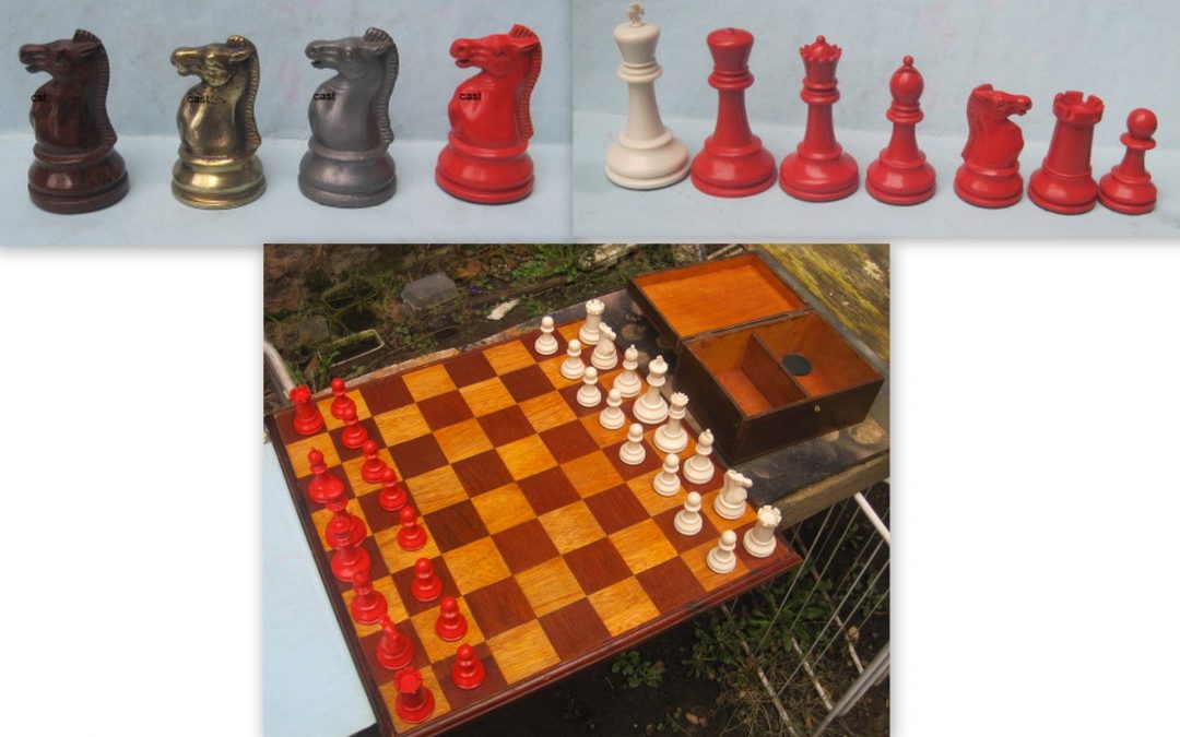 Vintage plastic chess set