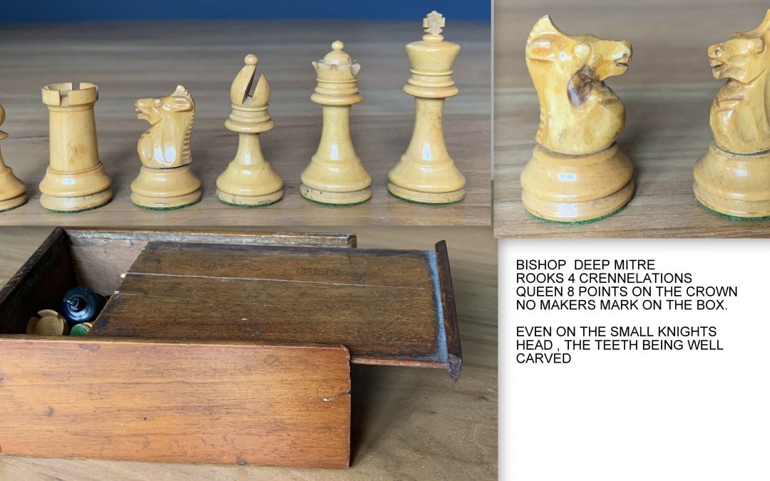 A small late 19th century Staunton chess set
