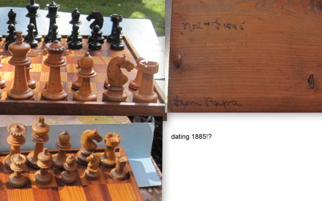 A curious looking squat/dumpy Staunton chess set