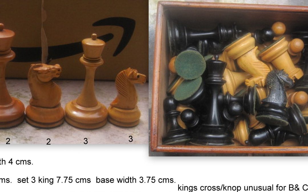 A curious B & Co. Staunton chess set